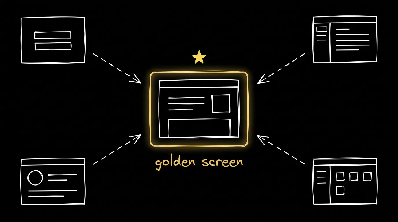 One perfect screen. Everything else matches it.